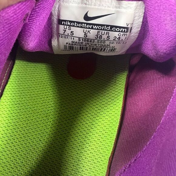 Nike Womens Free Run 3 Perforated Running Sneaker Athletic Shoes Purple Size 7.5 - Picture 8 of 8